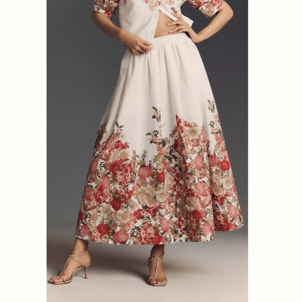 Anthropologie Maeve Pull-On Circle Skirt - Picture 2 of 4